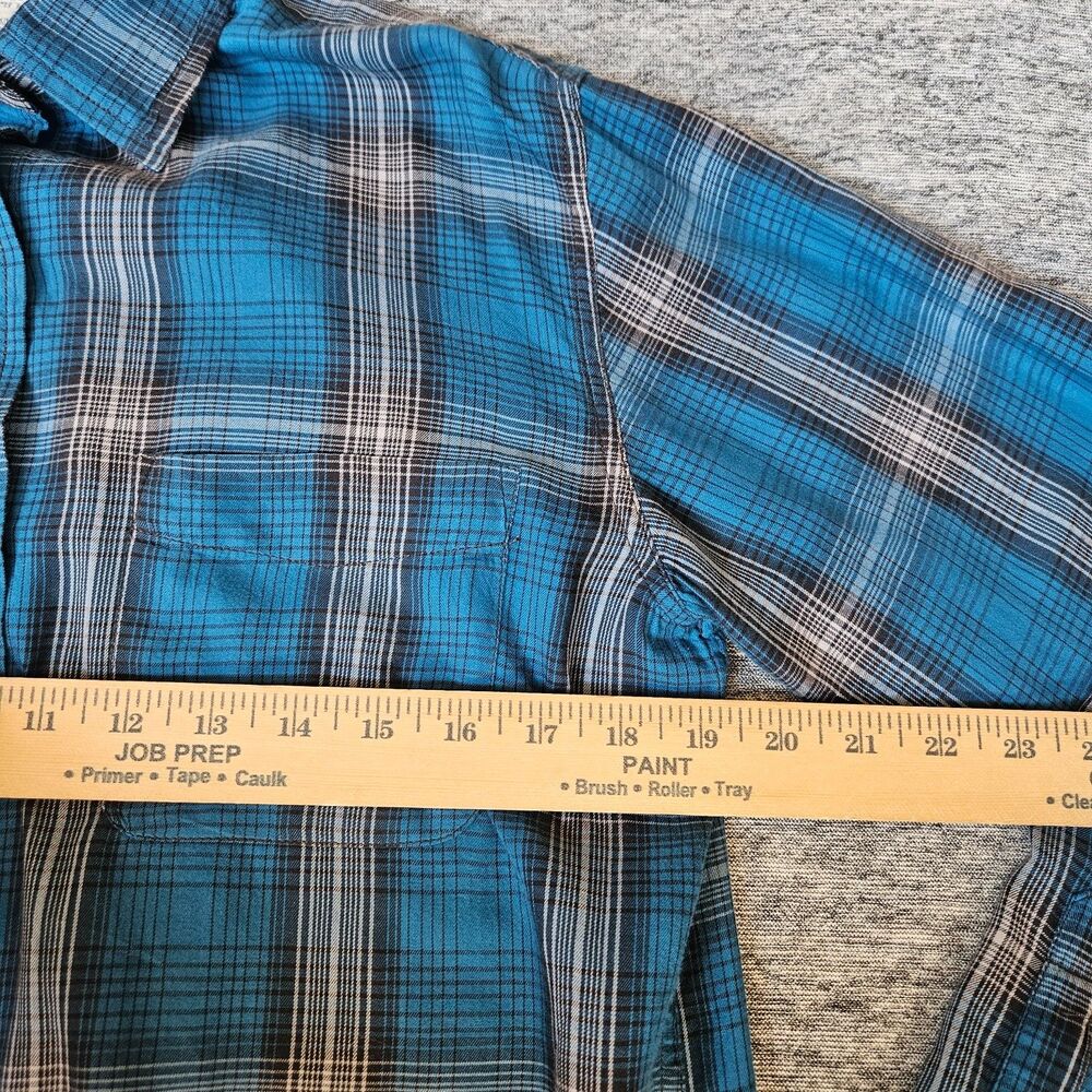 Denim & Supply RL Boyfriend Ralph Lauren Blue Plaid Button Shirt Women’s Medium - Picture 4 of 5